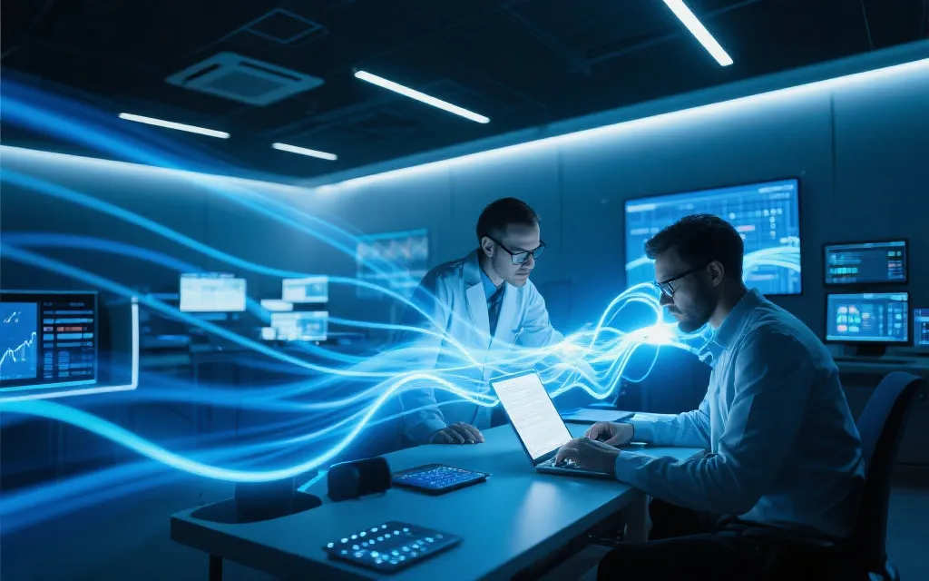 安全合规的数据分析流程插画